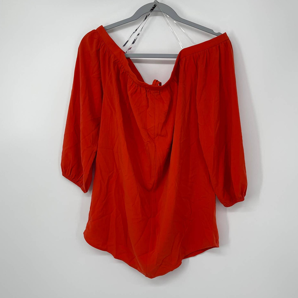 BISHOP + YOUNG RED COLD SHOULDER LOOSE FIT STYLISH VERSATILE TOP SMALL